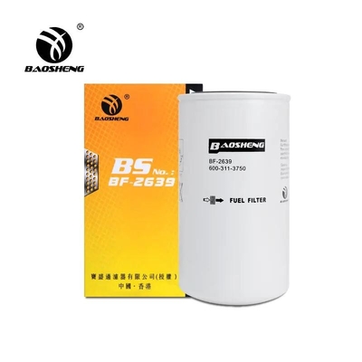 Filtration de papier de Fuel Filter 600-311-3750 d'excavatrice de KOMATSU PC200-8